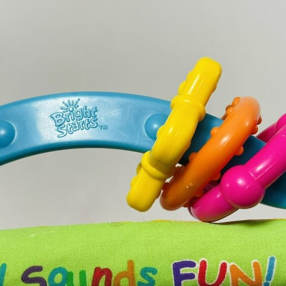 Bright Starts Animal Sounds Fun Baby Cloth Book Teethe Read Toy Infant Kid Play - Picture 11 of 12